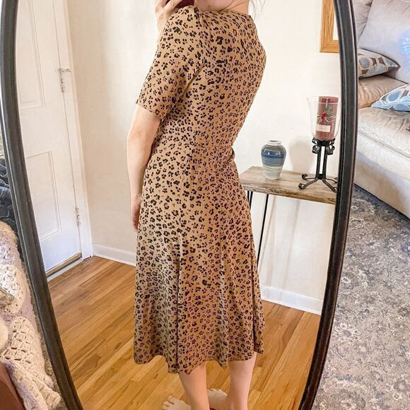 LK Bennett Montana Animal Print Silk Midi Dress - Picture 2 of 9